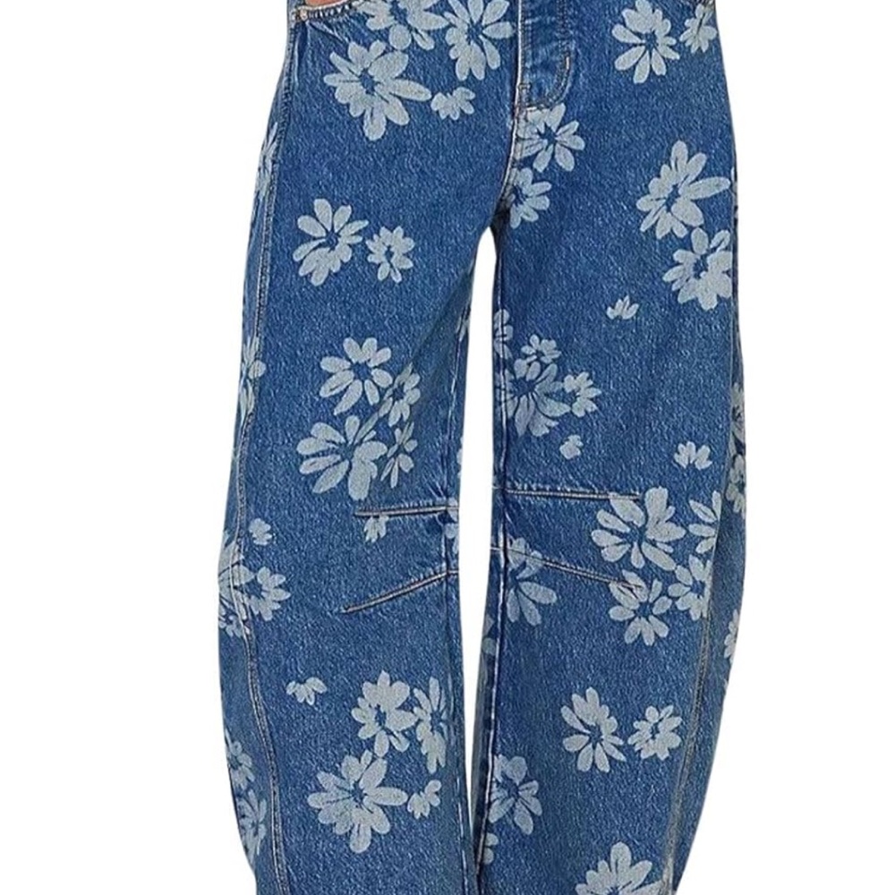 Floral Blue Jeans